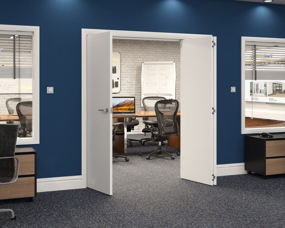 1915x2060x133mm White Flush Prefinished Roomfold Grande (2+1)