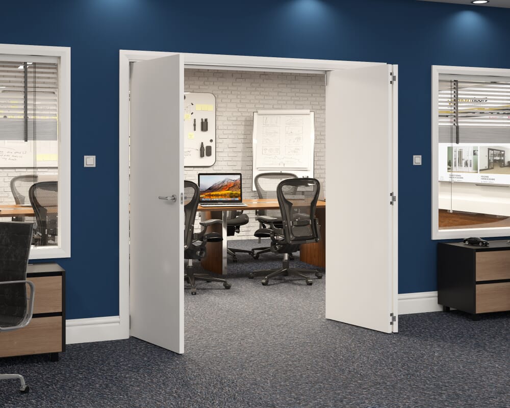 2143x2060x133mm White Flush Prefinished Roomfold Grande (2+1)