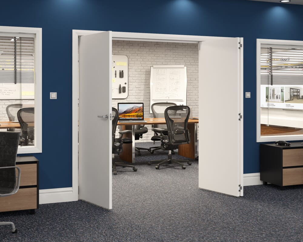 2218x2060x133mm White Flush Prefinished Roomfold Grande (2+1)