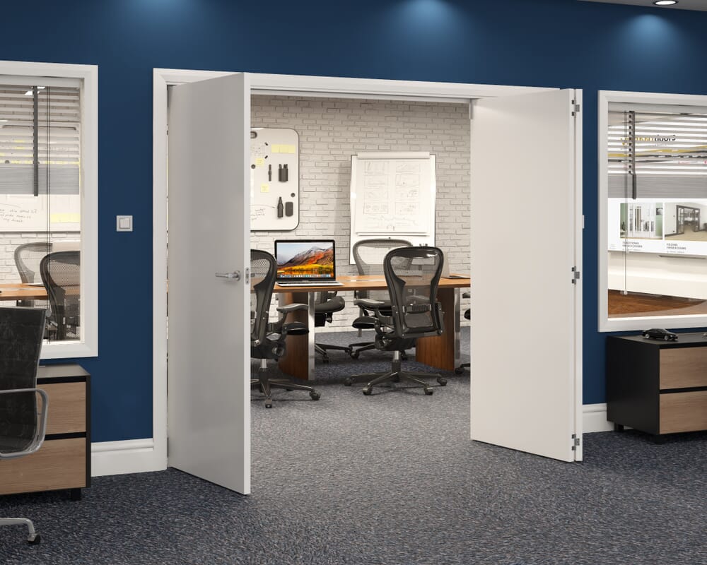2371x2060x133mm White Flush Prefinished Roomfold Grande (2+1)