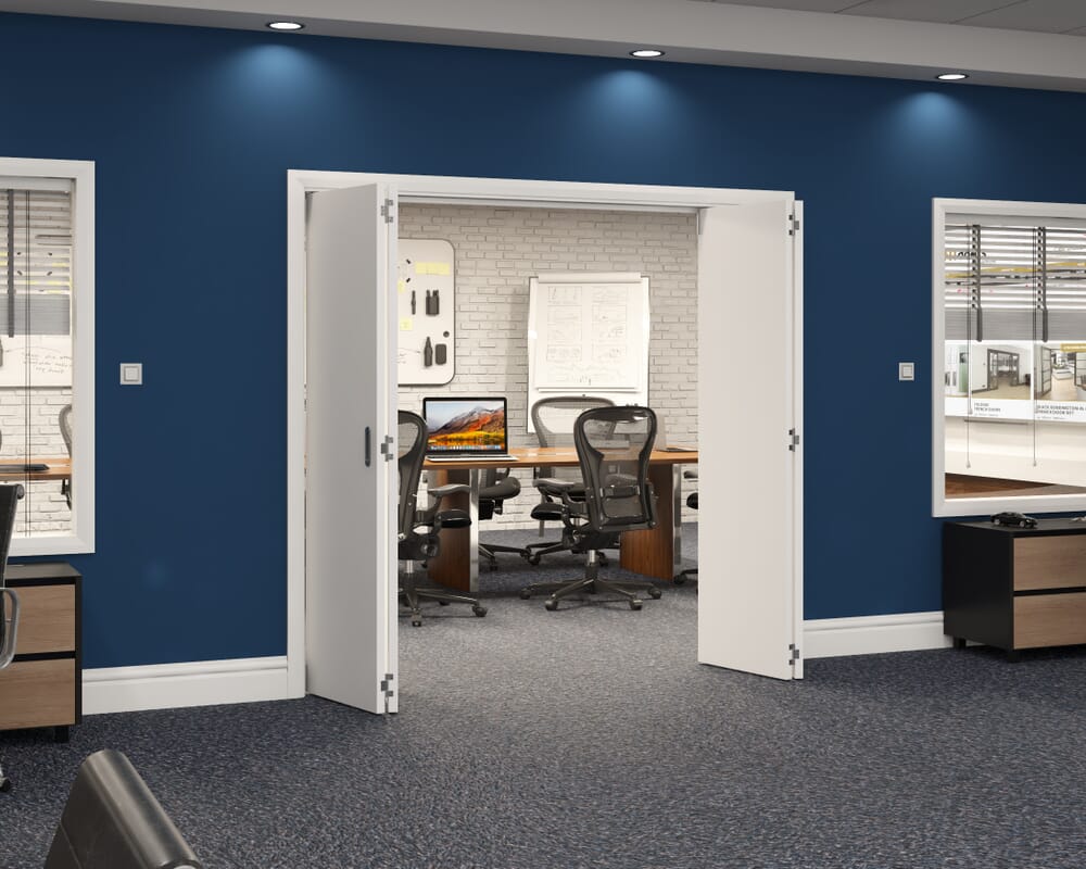 2220x2060x133mm White Flush Prefinished Roomfold Grande (2+2)