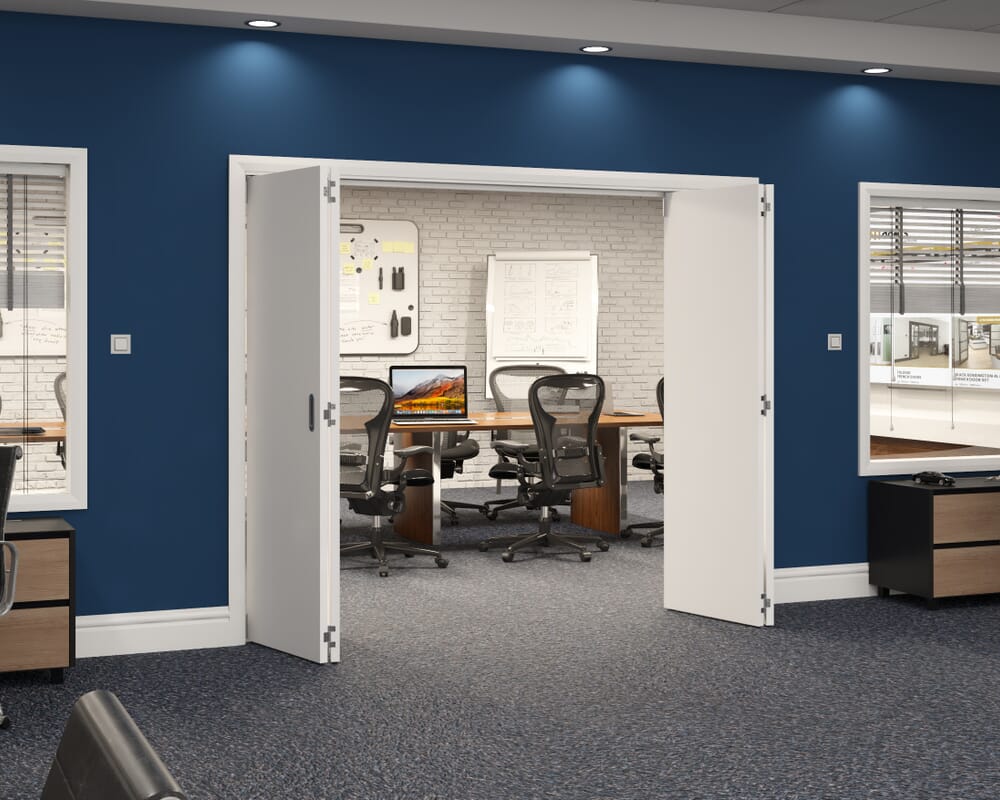 2528x2060x133mm White Flush Prefinished Roomfold Grande (2+2)