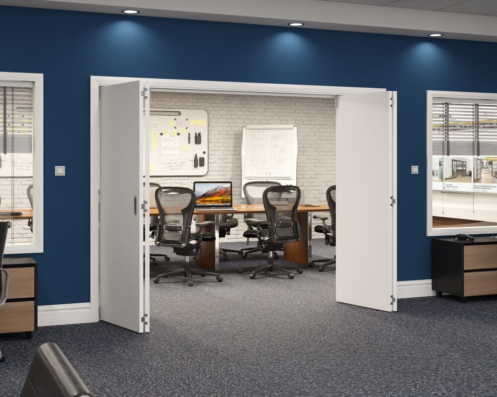 2832x2060x133mm White Flush Prefinished Roomfold Grande (2+2)