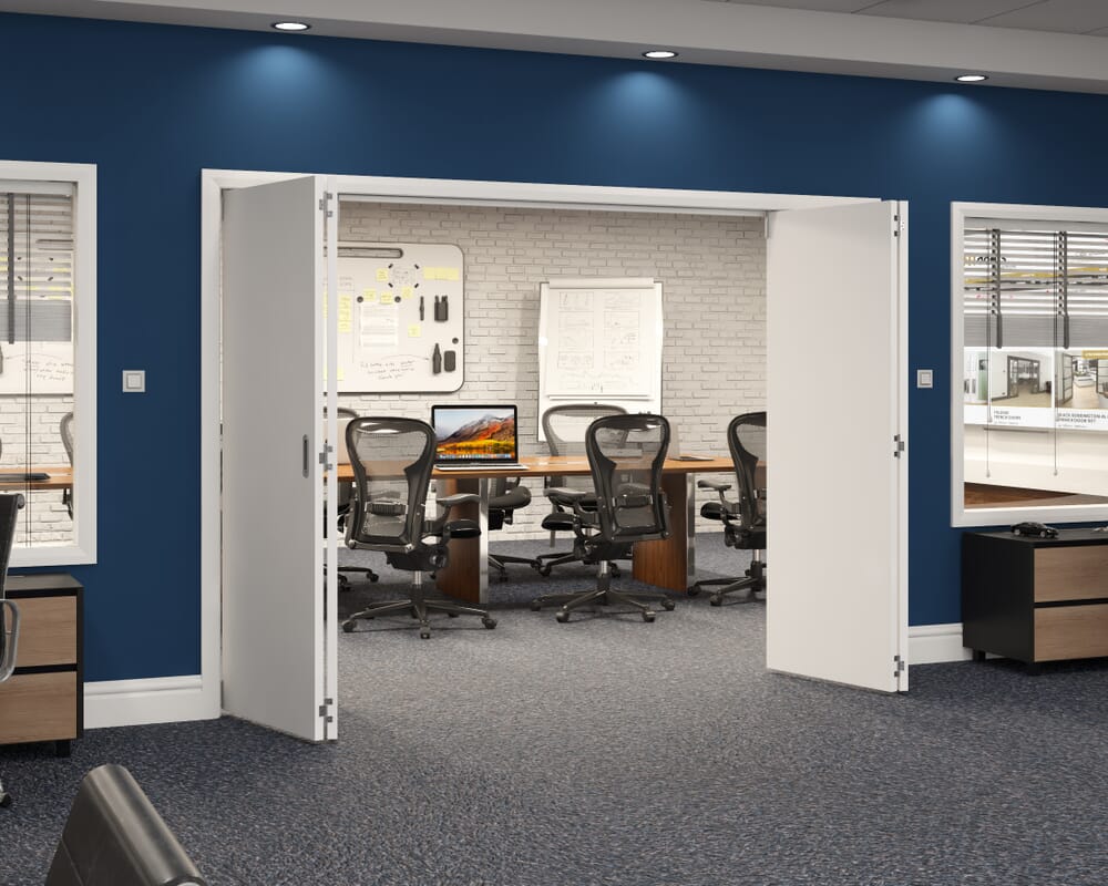 2932x2060x133mm White Flush Prefinished Roomfold Grande (2+2)