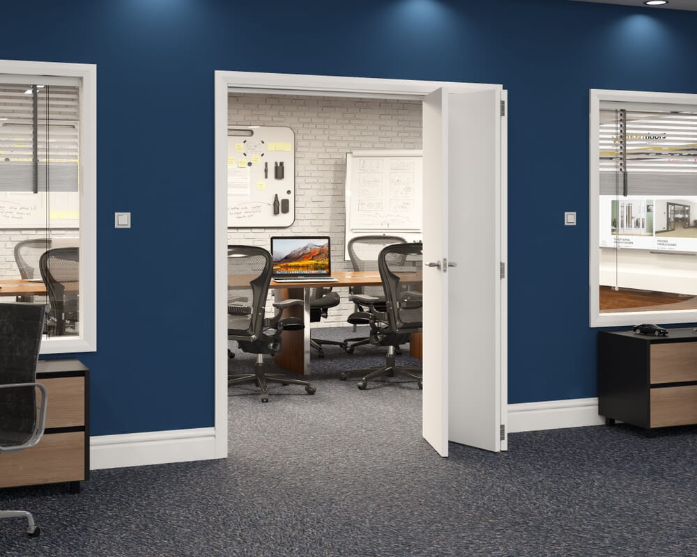 1674x2060x133mm White Flush Prefinished Roomfold Grande (3+0)