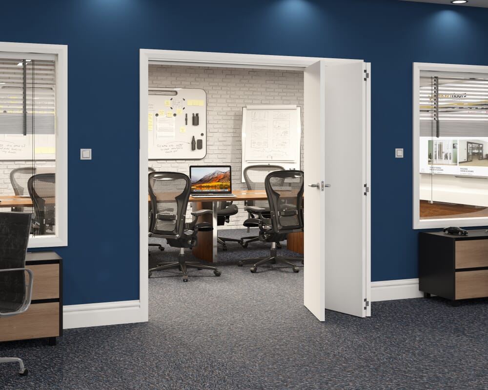 1905x2060x133mm White Flush Prefinished Roomfold Grande (3+0)