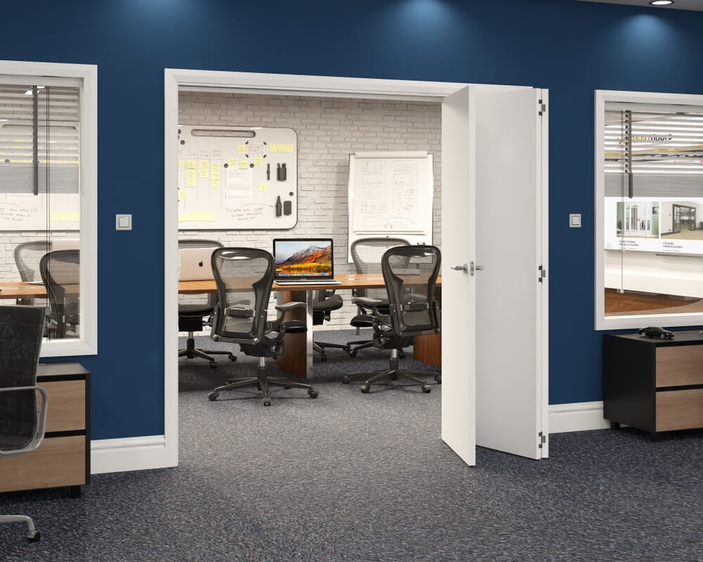 2133x2060x133mm White Flush Prefinished Roomfold Grande (3+0)