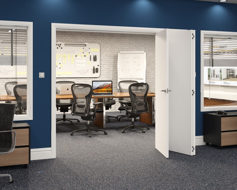 2361x2060x133mm White Flush Prefinished Roomfold Grande (3+0)