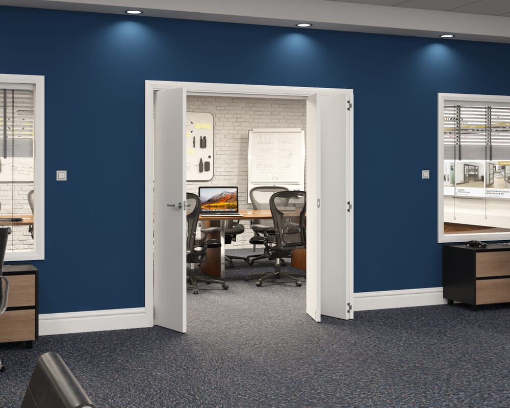 1916x2060x133mm White Flush Prefinished Roomfold Grande (3+1)