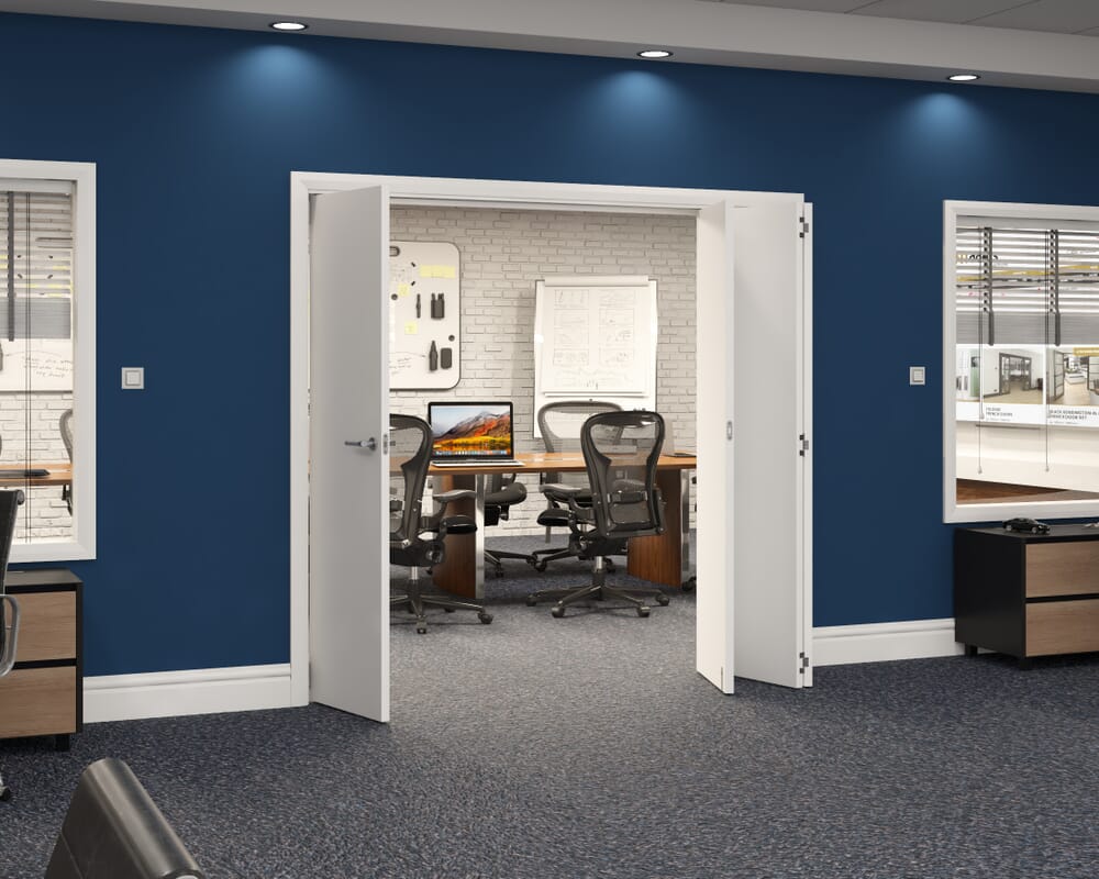 2220x2060x133mm White Flush Prefinished Roomfold Grande (3+1)