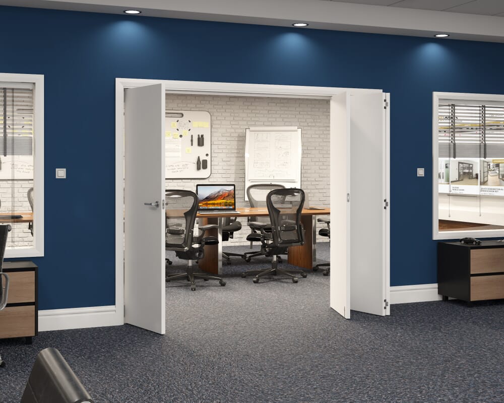 2528x2060x133mm White Flush Prefinished Roomfold Grande (3+1)