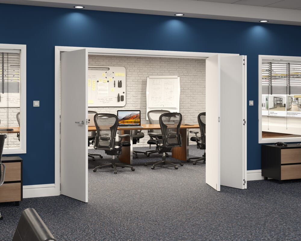 2932x2060x133mm White Flush Prefinished Roomfold Grande (3+1)