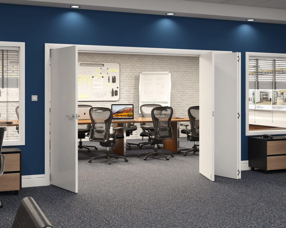 3136x2060x133mm White Flush Prefinished Roomfold Grande (3+1)