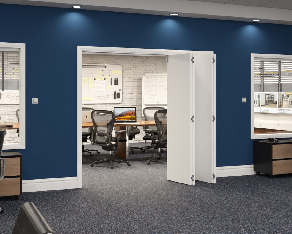 2213x2060x133mm White Flush Prefinished Roomfold Grande (4+0)