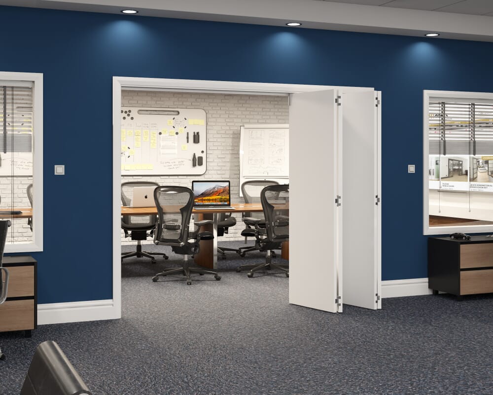 2521x2060x133mm White Flush Prefinished Roomfold Grande (4+0)