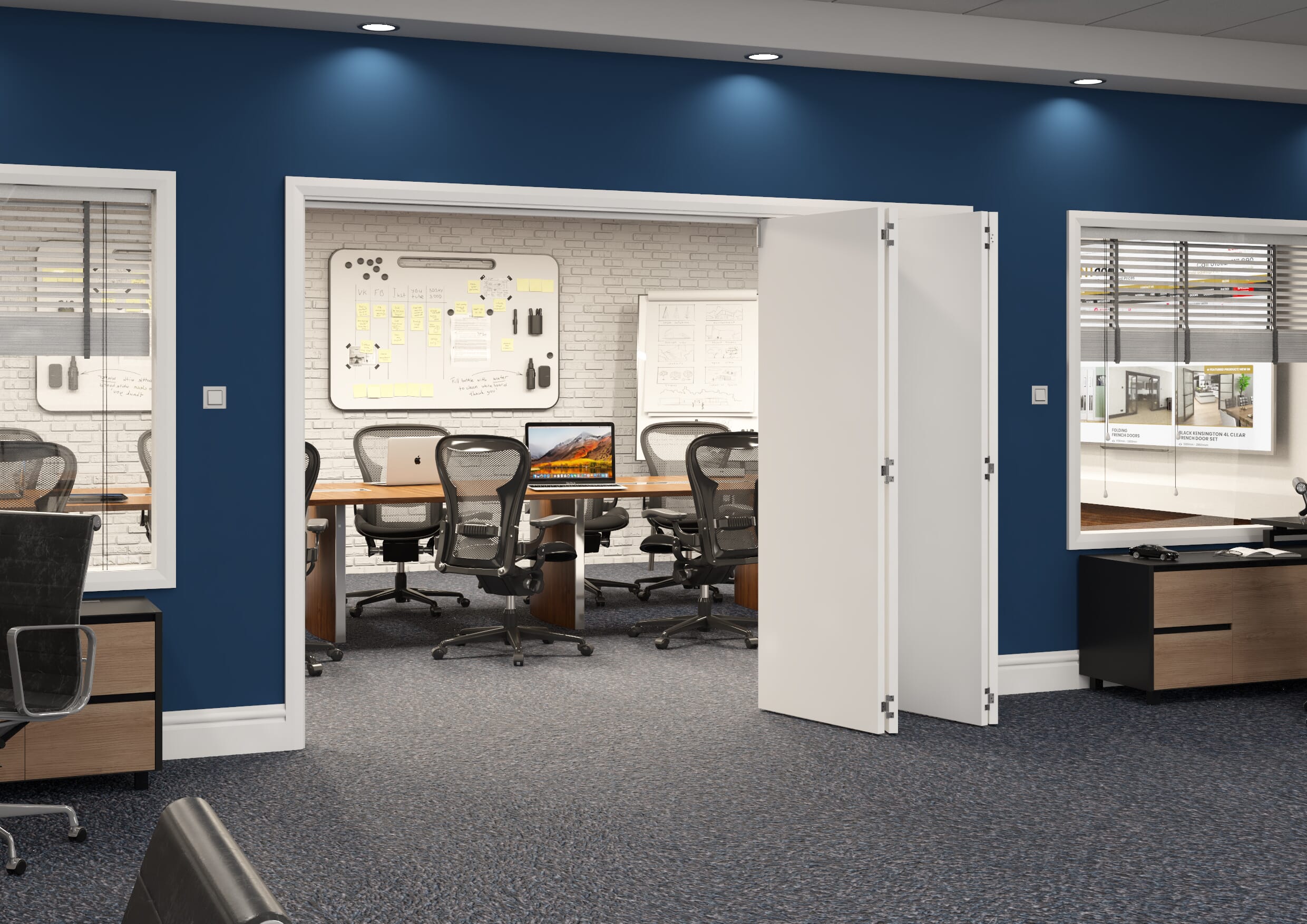 2825x2060x133mm White Flush Prefinished Roomfold Grande (4+0)
