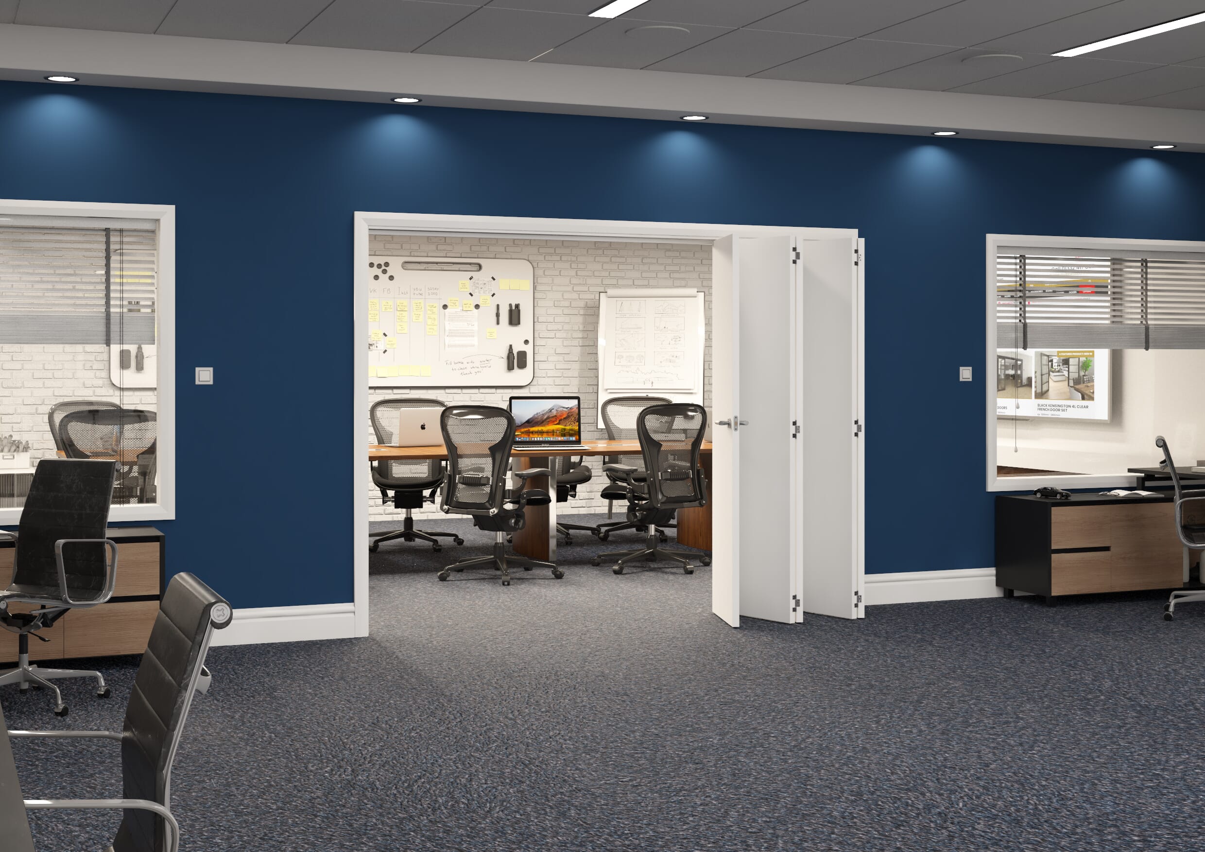 2746x2060x133mm White Flush Prefinished Roomfold Grande (5+0)