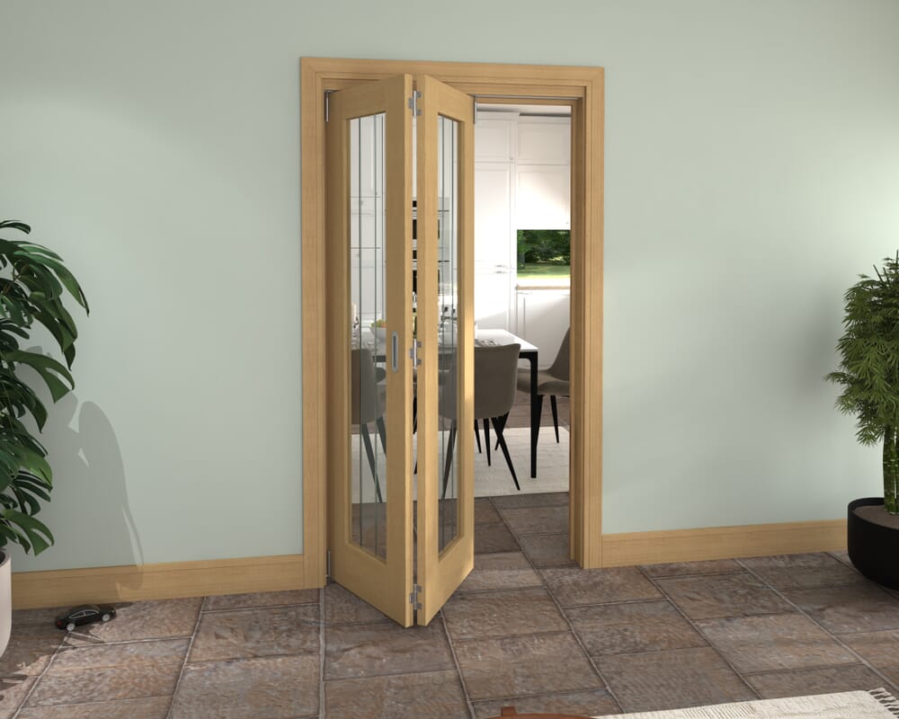 1141x2060x133mm Mexicano Oak P10 Prefinished Roomfold Grande (2+0)