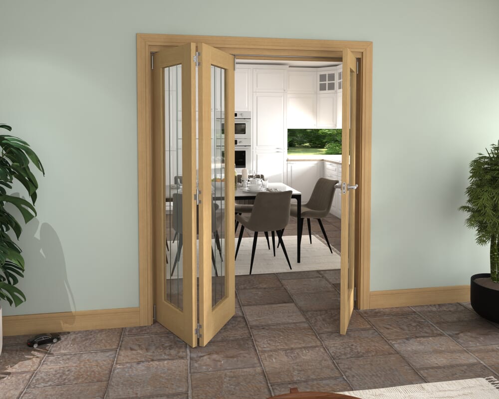 1684x2060x133mm Mexicano Oak P10 Prefinished Roomfold Grande (2+1)
