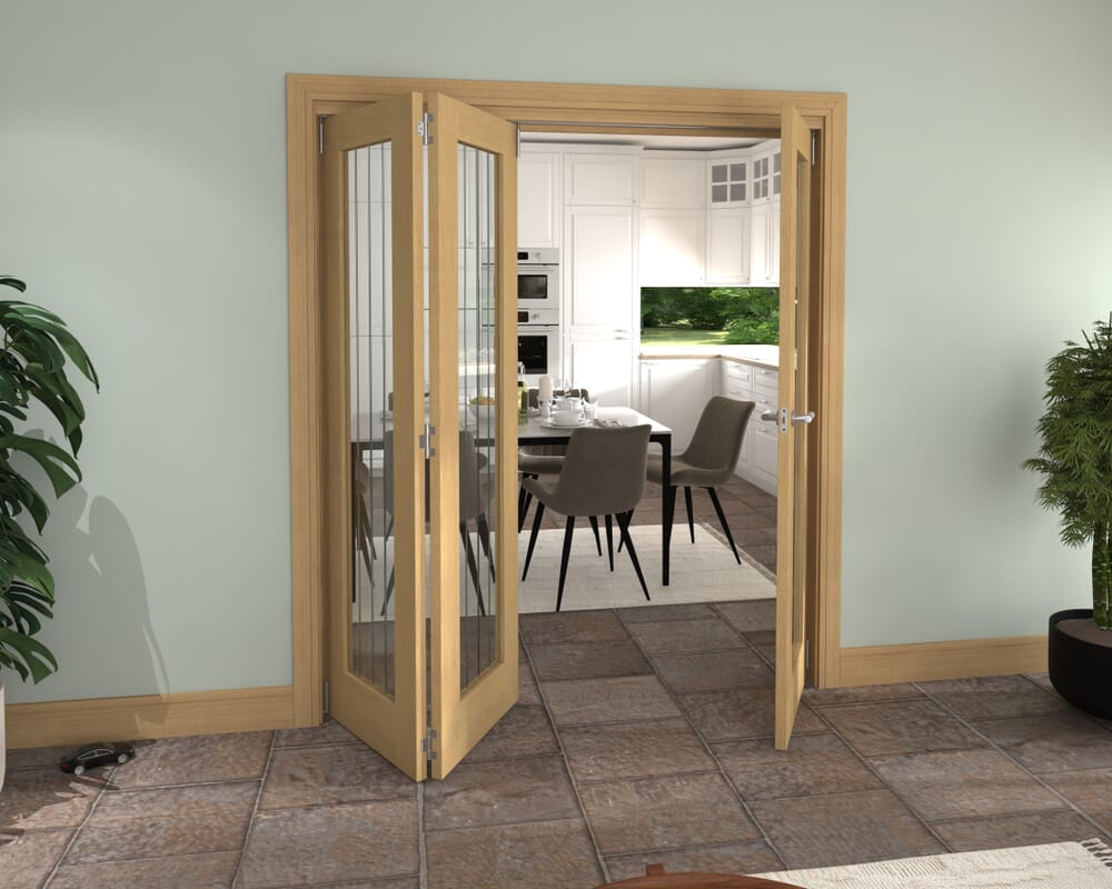 1804x2060x133mm Mexicano Oak P10 Prefinished Roomfold Grande (2+1)