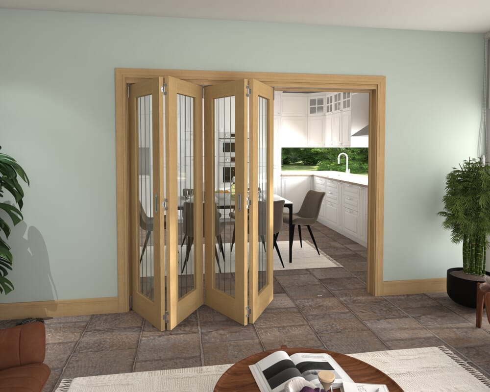 2373x2060x133mm Mexicano Oak P10 Prefinished Roomfold Grande (4+0)