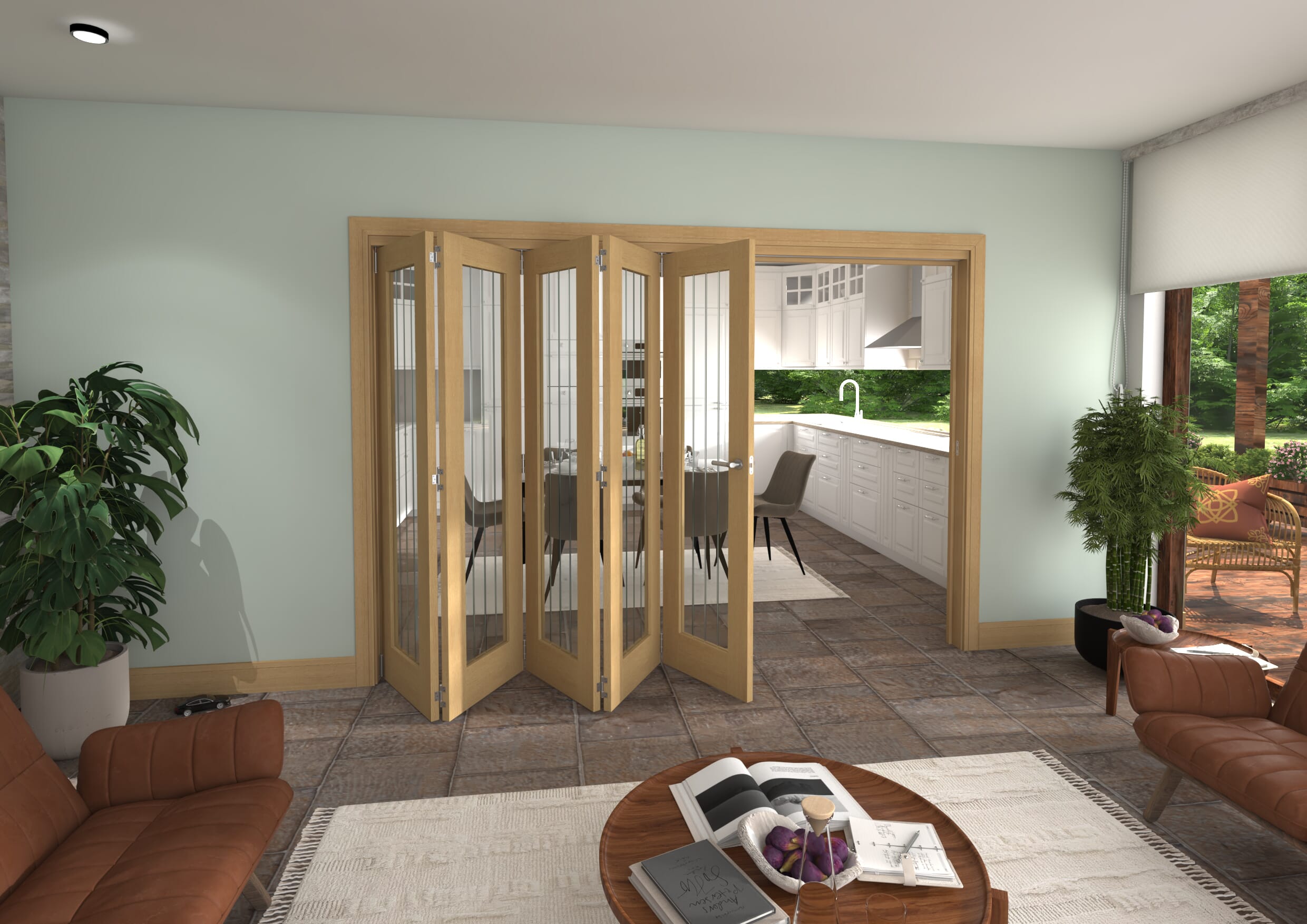 2946x2060x133mm Mexicano Oak P10 Prefinished Roomfold Grande (5+0)