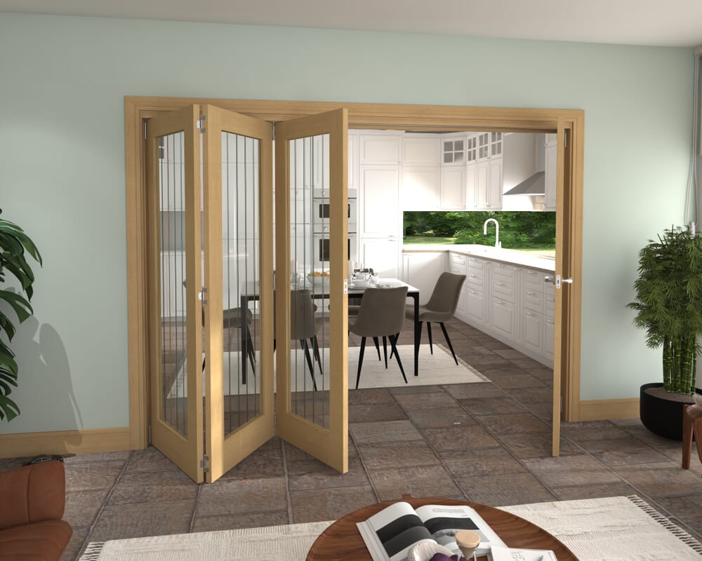 2832x2060x133mm Mexicano Oak P10 Prefinished Roomfold Grande (3+1)