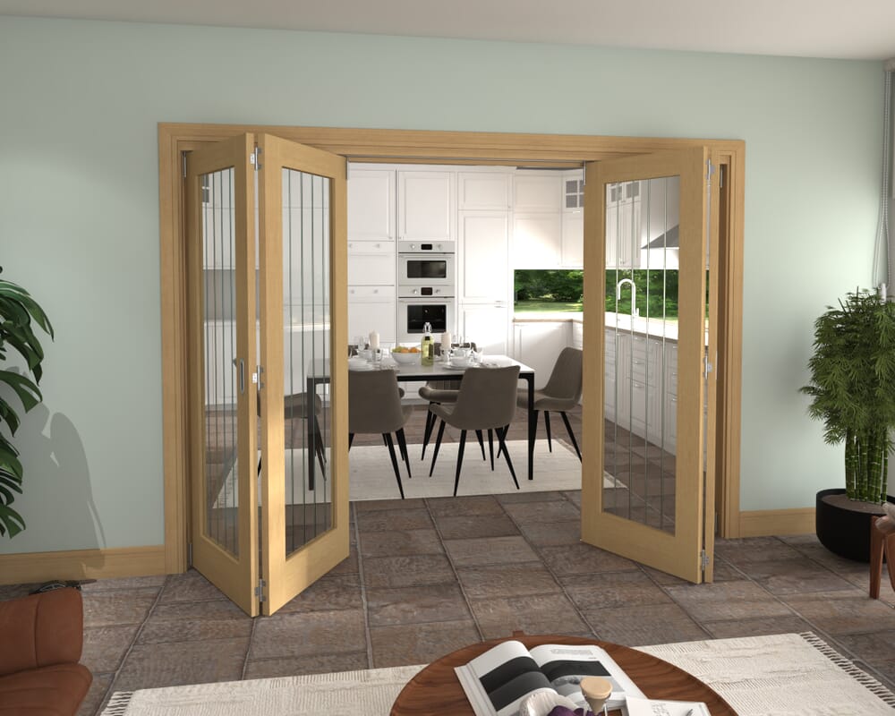 2832x2060x133mm Mexicano Oak P10 Prefinished Roomfold Grande (2+2)