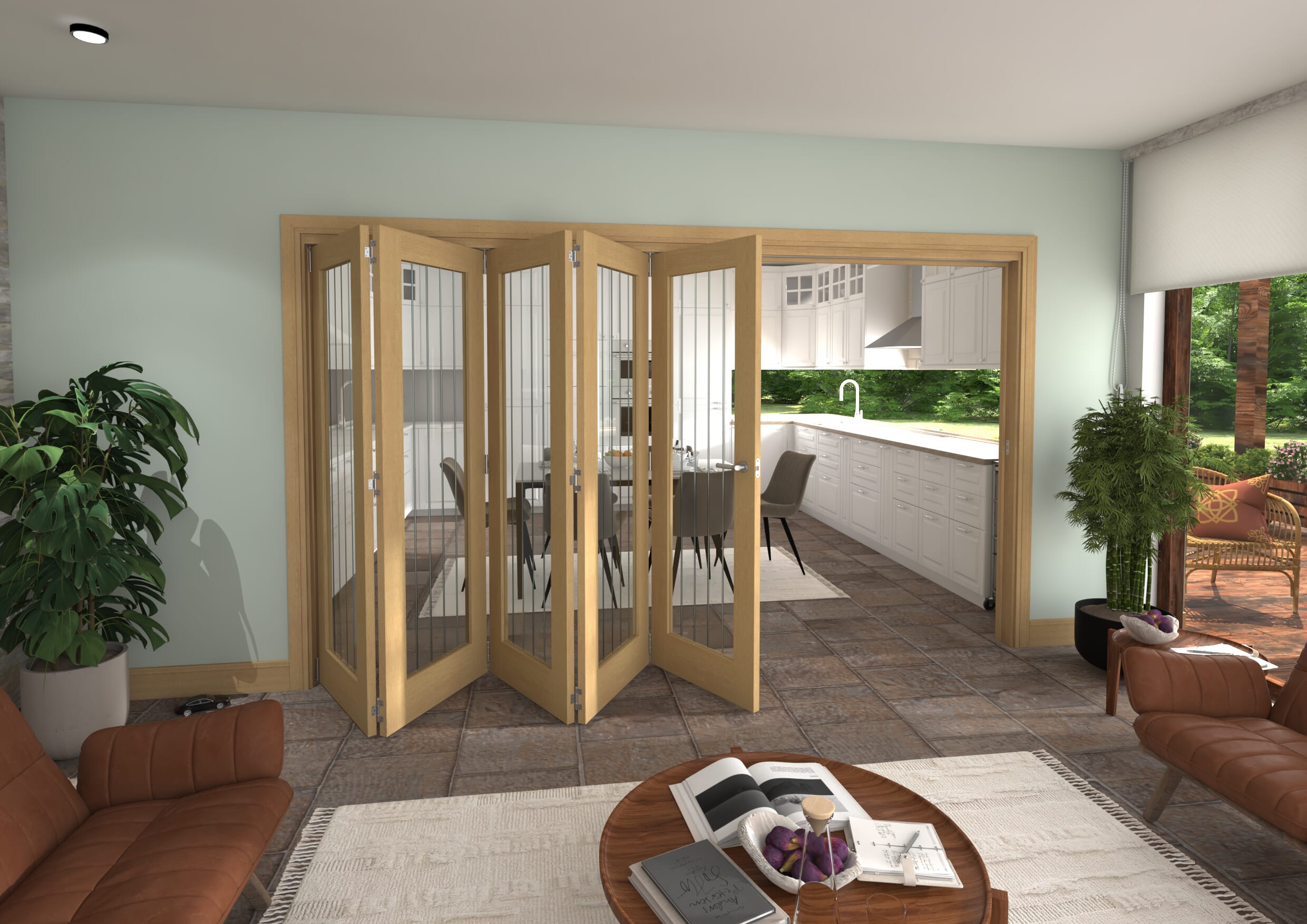 3511x2060x133mm Mexicano Oak P10 Prefinished Roomfold Grande (5+0)