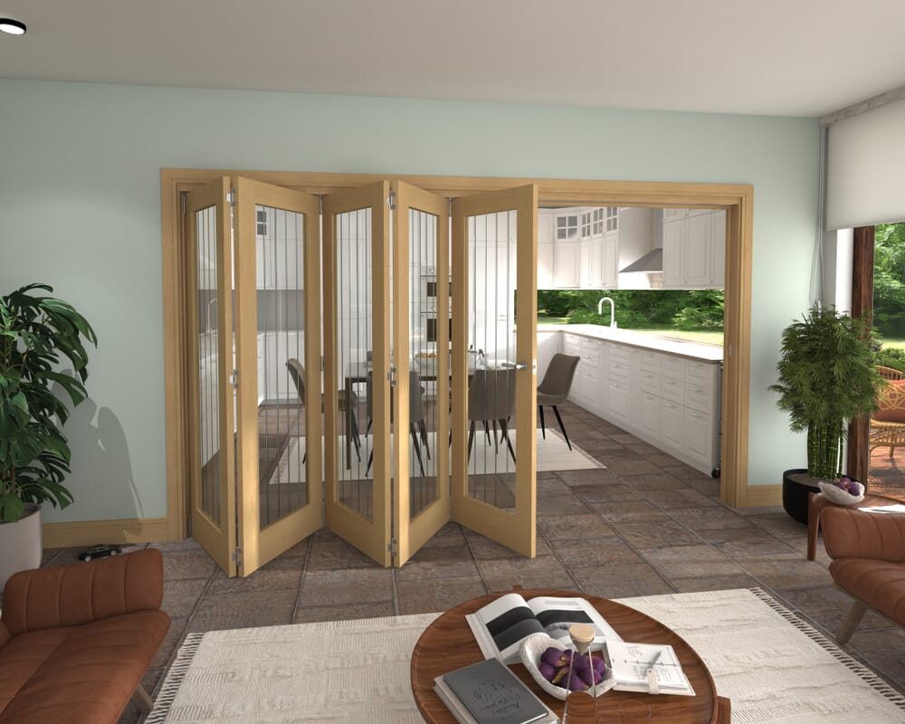 3511x2060x133mm Mexicano Oak P10 Prefinished Roomfold Grande (5+0)
