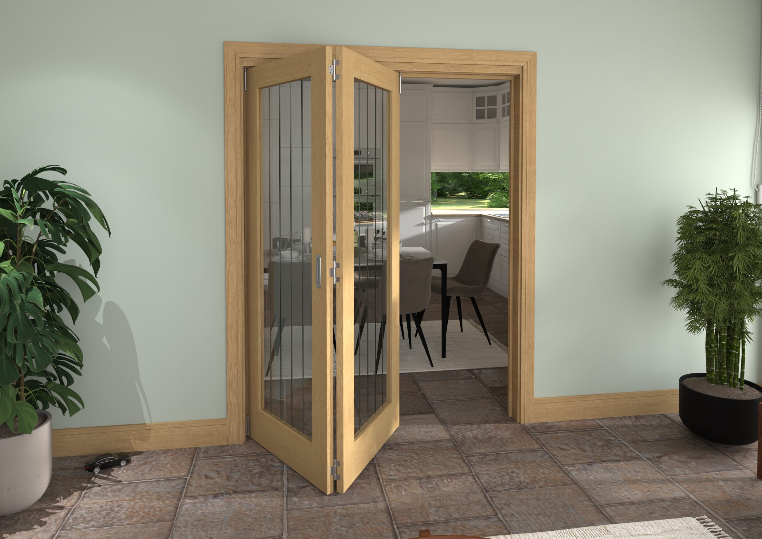 1599x2060x133mm Mexicano Oak P10 Prefinished Roomfold Grande (2+0)
