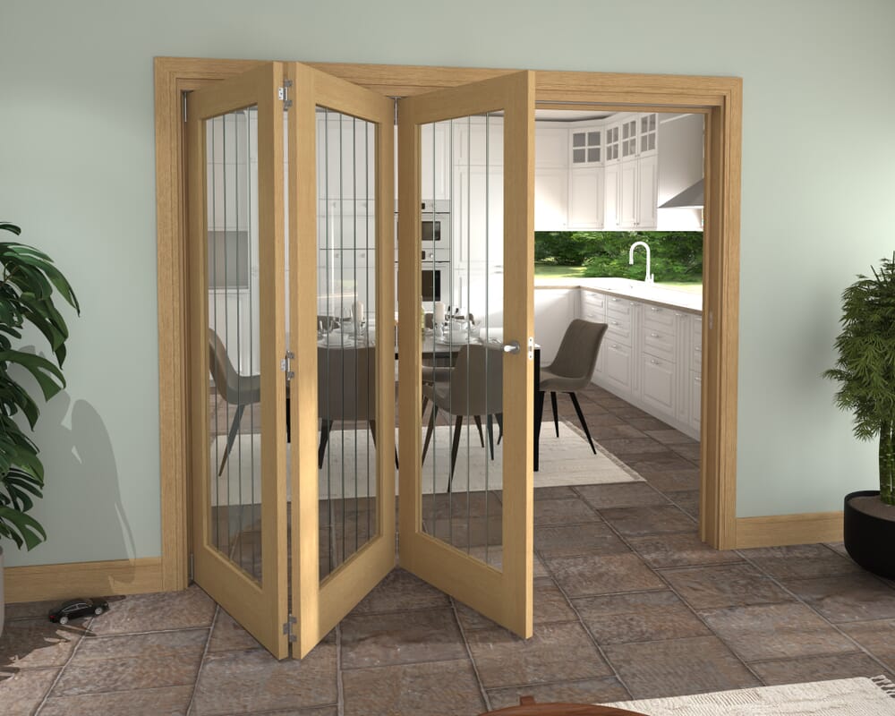 2361x2060x133mm Mexicano Oak P10 Prefinished Roomfold Grande (3+0)