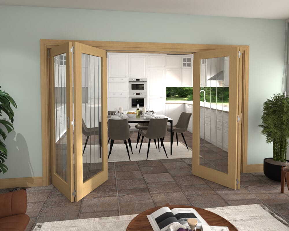 3136x2060x133mm Mexicano Oak P10 Prefinished Roomfold Grande (2+2)