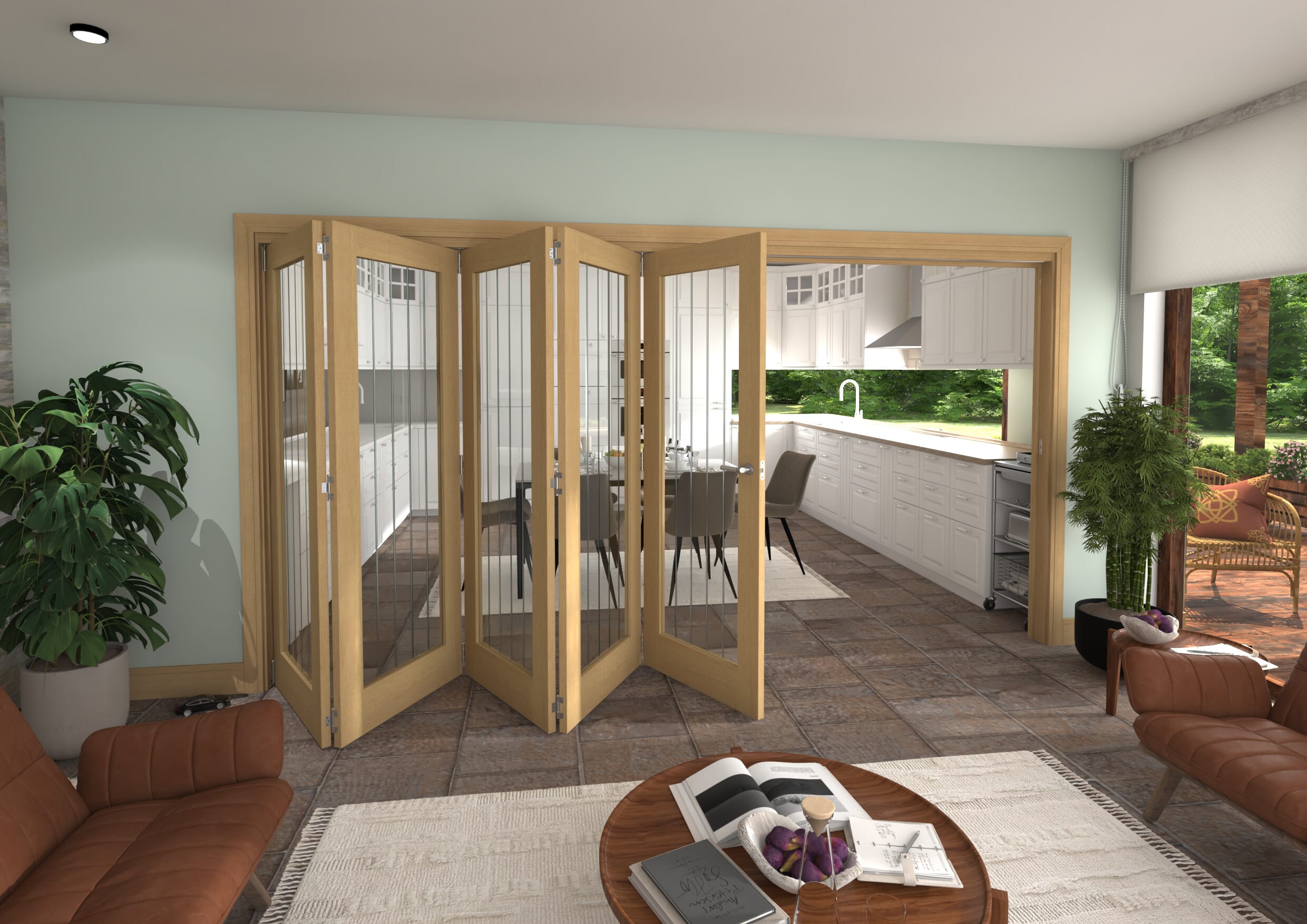 3891x2060x133mm Mexicano Oak P10 Prefinished Roomfold Grande (5+0)