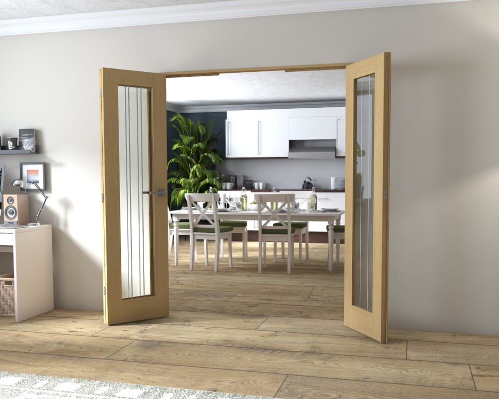 Mexicano Oak P10 Prefinished FrenchFold (2+1 x 533mm doors)