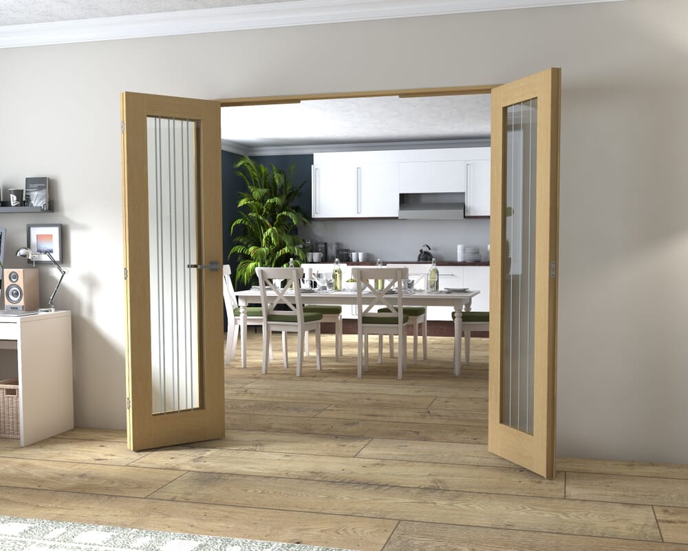 Mexicano Oak P10 Prefinished FrenchFold (2+1 x 573mm doors)
