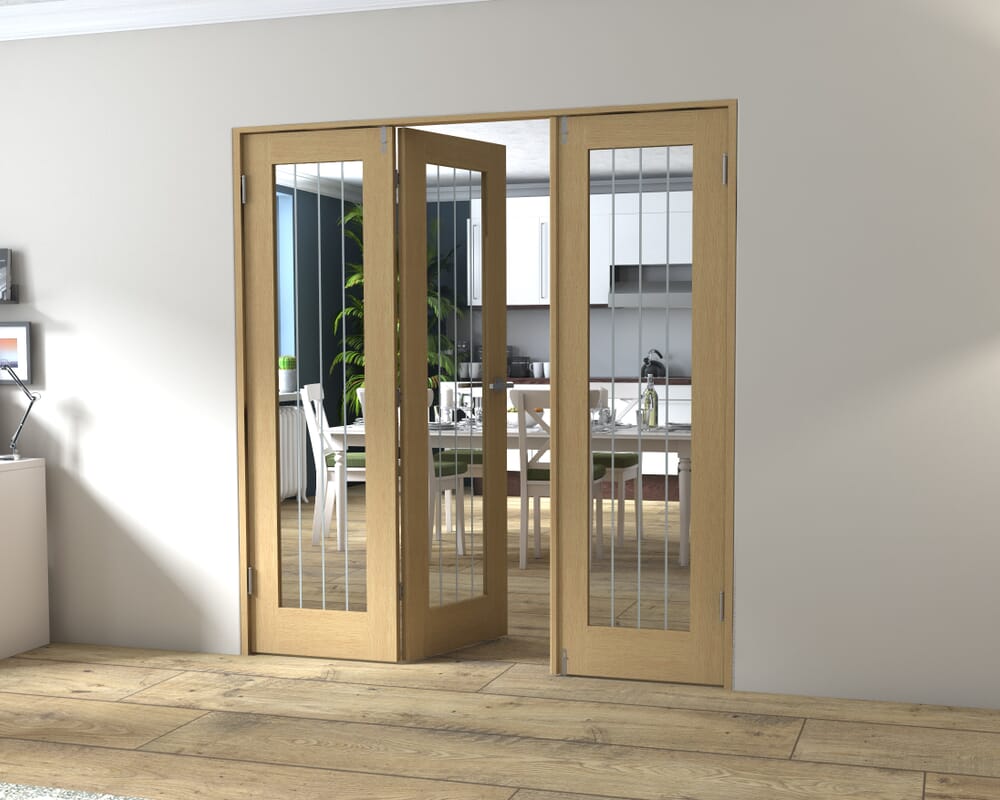 Mexicano Oak P10 Prefinished FrenchFold (2+1 x 610mm doors)