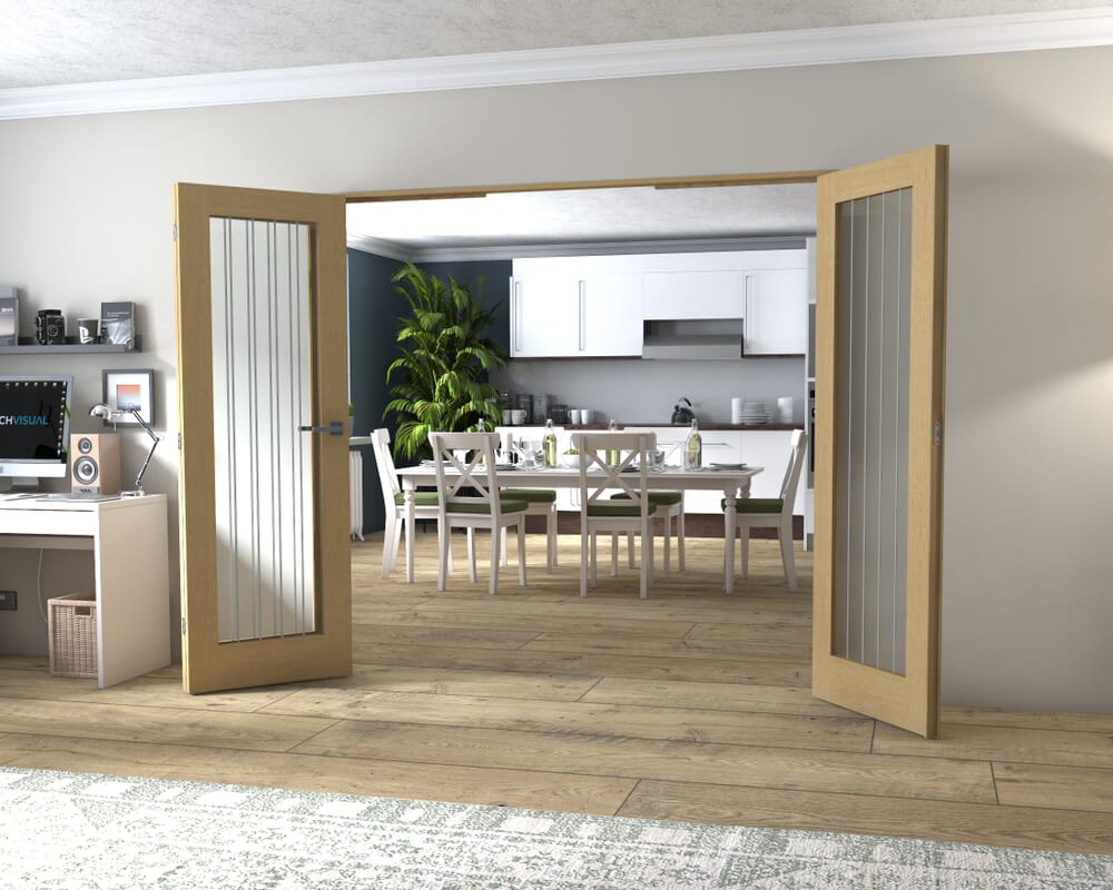 Mexicano Oak P10 Prefinished FrenchFold (2+1 x 686mm doors)