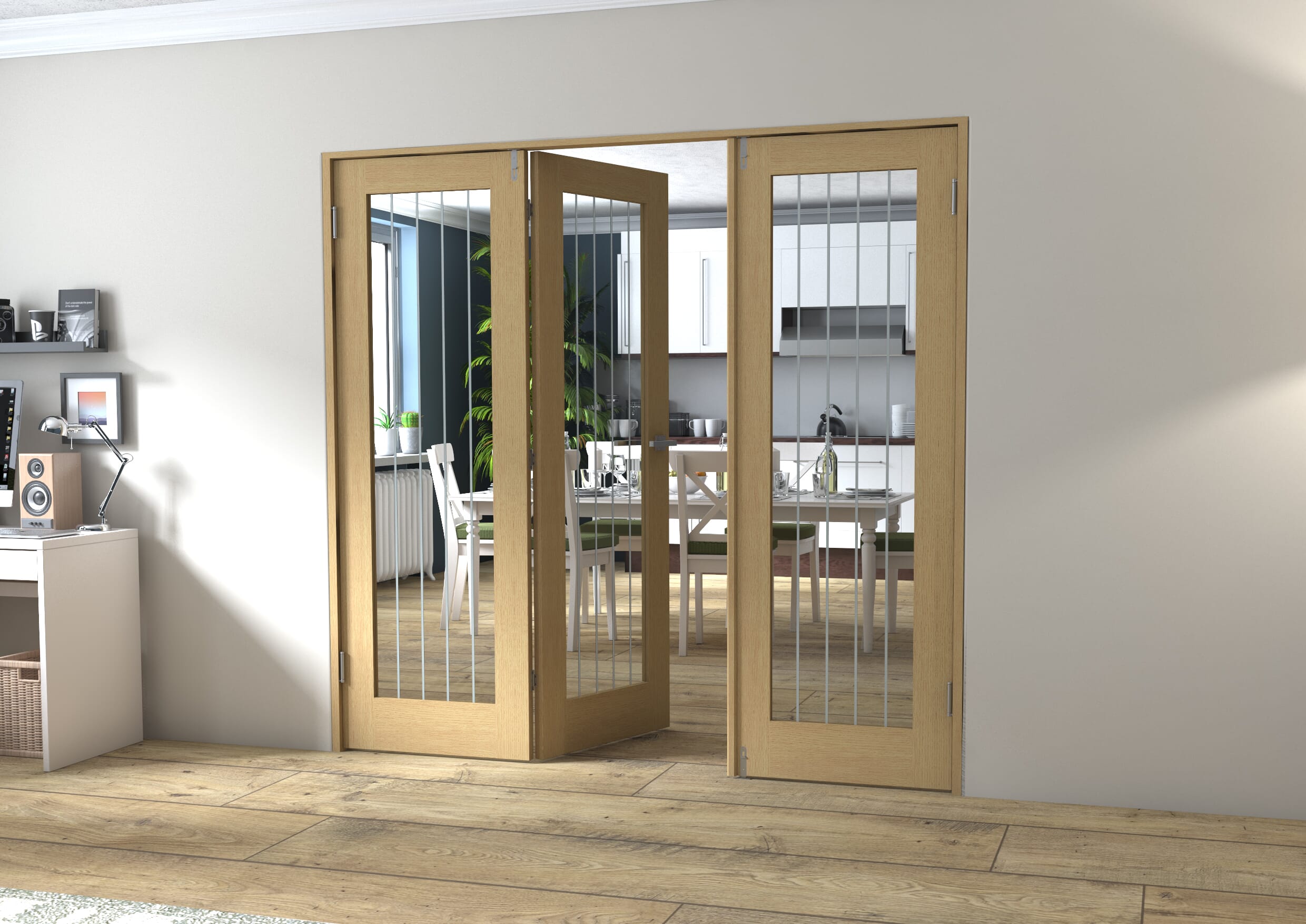 Mexicano Oak P10 Prefinished FrenchFold (2+1 x 686mm doors)