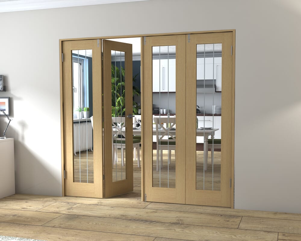 Mexicano Oak P10 Prefinished FrenchFold (2+2 x 533mm doors)