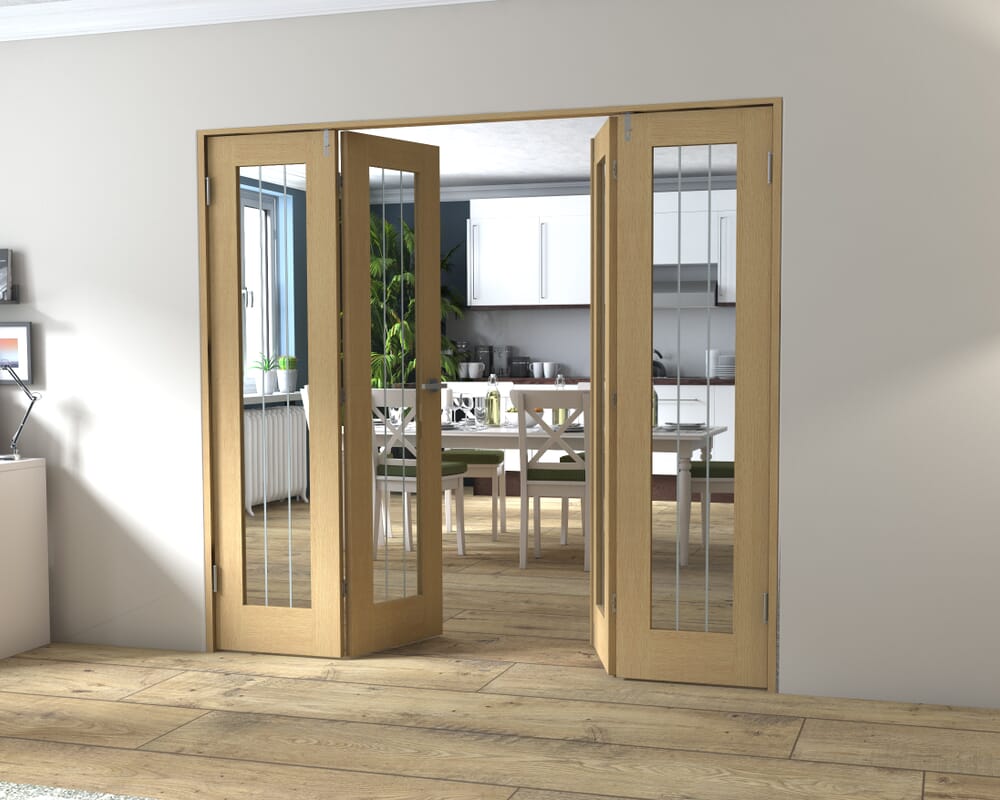 Mexicano Oak P10 Prefinished FrenchFold (2+2 x 533mm doors)
