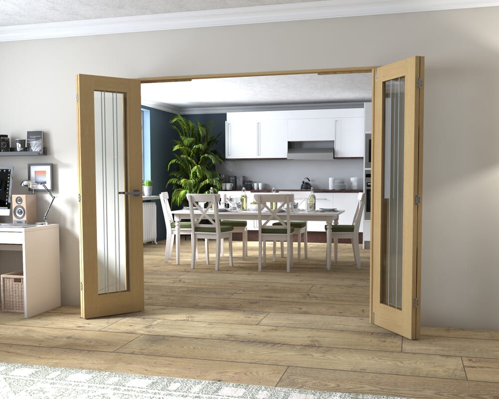 Mexicano Oak P10 Prefinished FrenchFold (2+2 x 533mm doors)