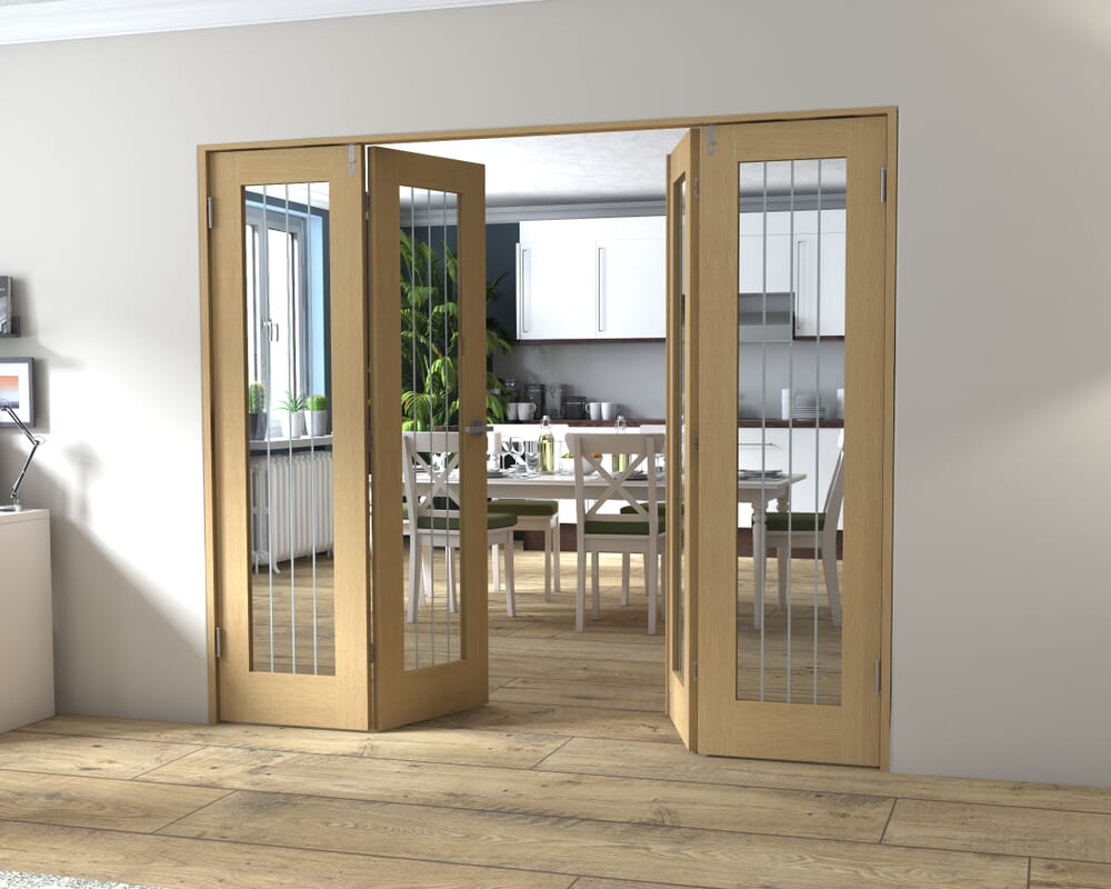 Mexicano Oak P10 Prefinished FrenchFold (2+2 x 573mm doors)