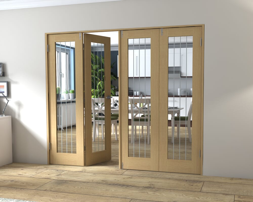 Mexicano Oak P10 Prefinished FrenchFold (2+2 x 573mm doors)