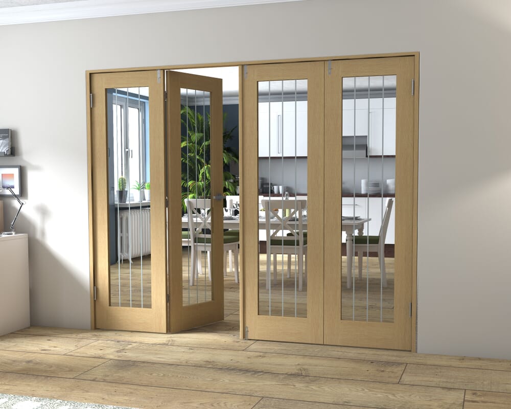 Mexicano Oak P10 Prefinished FrenchFold (2+2 x 610mm doors)