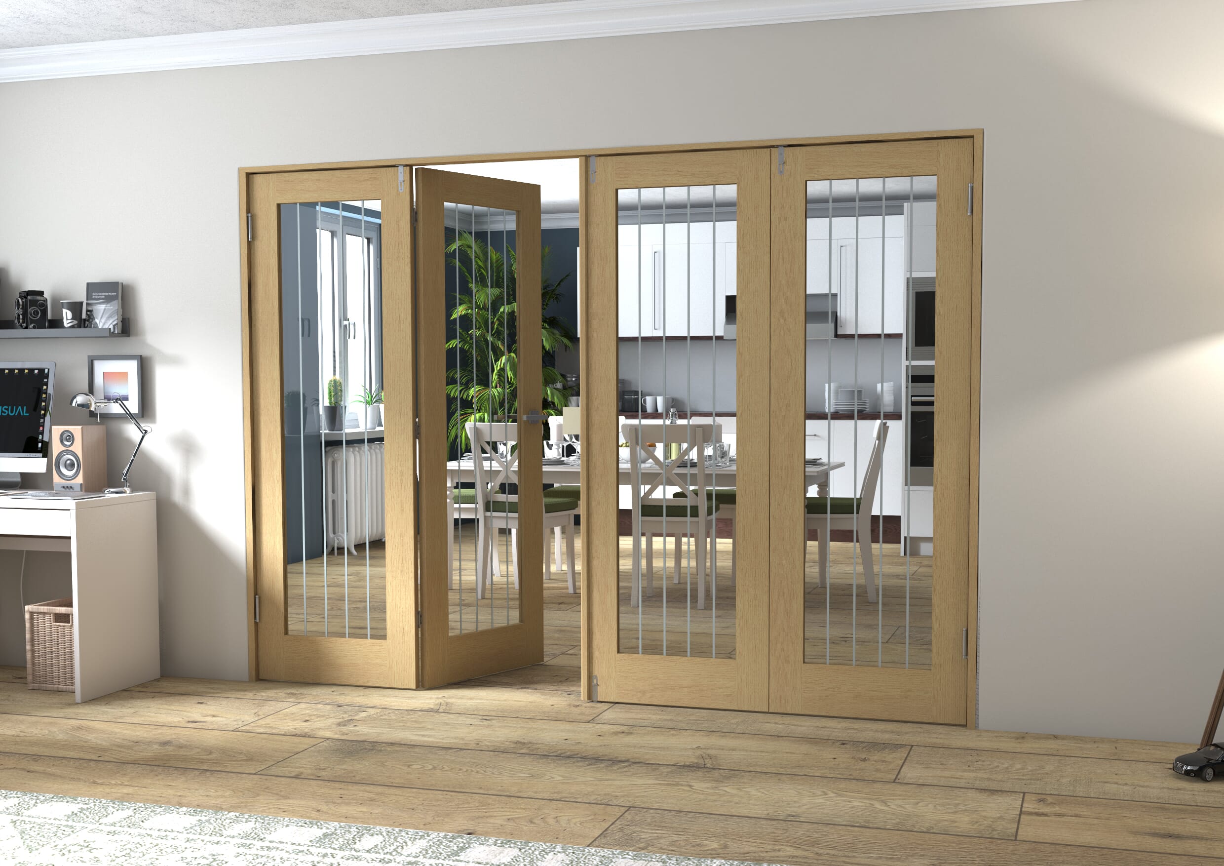 Mexicano Oak P10 Prefinished FrenchFold (2+2 x 686mm doors)