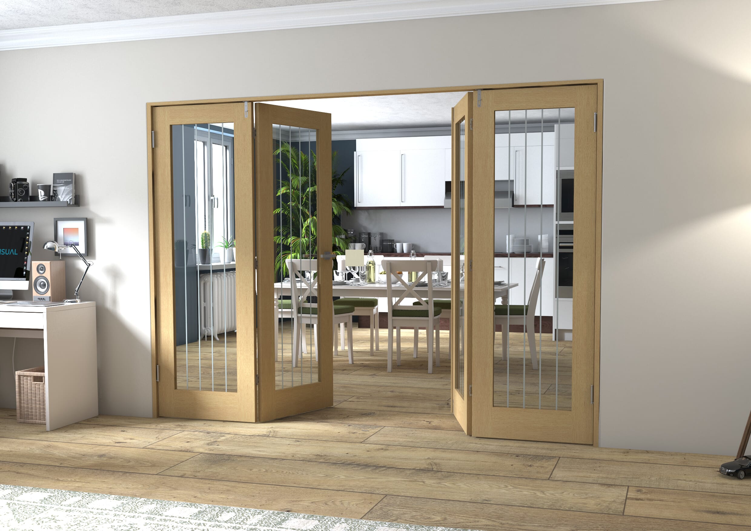 Mexicano Oak P10 Prefinished FrenchFold (2+2 x 686mm doors)