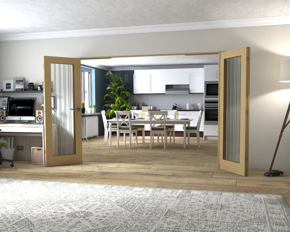 Mexicano Oak P10 Prefinished FrenchFold (2+2 x 686mm doors)