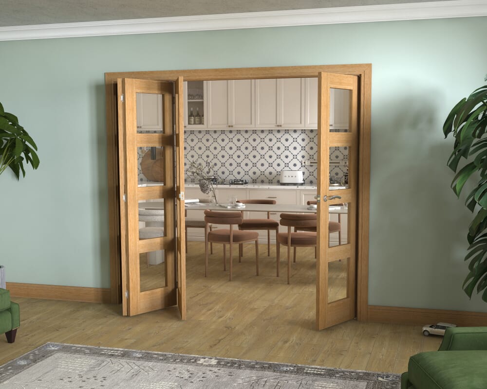 Oak 4L 4 Door Roomfold (4 x 1
