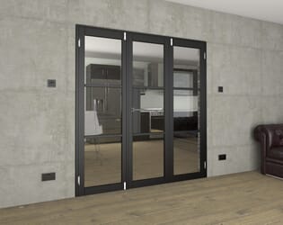 Black Heritage 3 Door Frenchfold (3 x 610mm Doors)